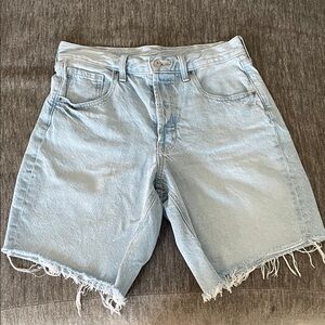 Denim Oversized Cutoff Shorts